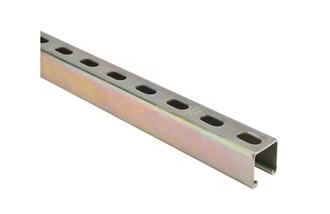 10 ft. 12-Gauge Half Slotted Metal Framing Strut Channel in Gold Galvanized (ZA1200HS 10)